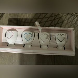 Rae Dunn Easter Heart  Egg Cups New